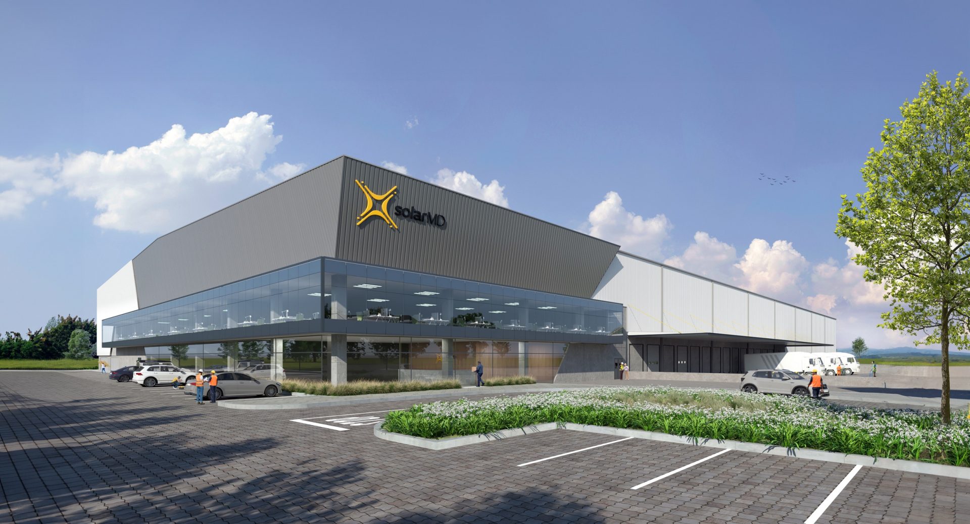 Perspective of SolarMD new premises at Richmond Park – an Attterbury development
